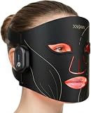 XSSNVV Masque LED Visage Sans Fil, 4 Modes Masque Luminothérapie Lumière Rouge & Infraroug...