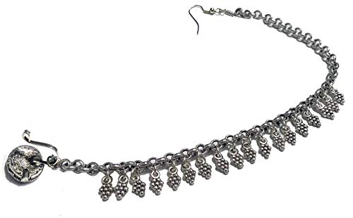 Triangle Oxidised Silver Brass Pressing Nath