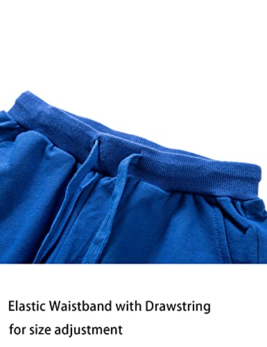 WIYOSHY Calça de moletom infantil de algodão com cordão de cor sólida para meninos e meninas de 4 a