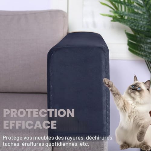 FANSU Housse de Fauteuil et Canapé Extensible Couvre Accoudoirs Lot de 2 Protection Antidérapante pour Accoudoir de Canapé Housses D'accoudoir (Beige) – vue 5