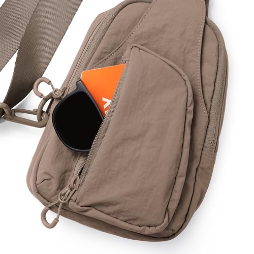 Image of ODODOS Sling Bag with Adjustable Straps Crossbody Chest Bag Lightweight Backpack for Casual Traveling Hiking
