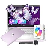 HP Stream 14” Flagship Laptop with Al Copilot, for Student & Business, 13th Gen Intel 4-Core, 16GB RAM, 1.12TB Storage (128GB UFS + 1TB Docking Station), Office 365 1-Year, HD Webcam, Win 11 S, Purple