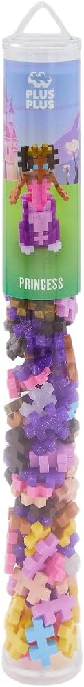 Plus-Plus 9604269 Creative Building Blocks Tube, Princess, Ingenious Construction Toy, 100 Pieces