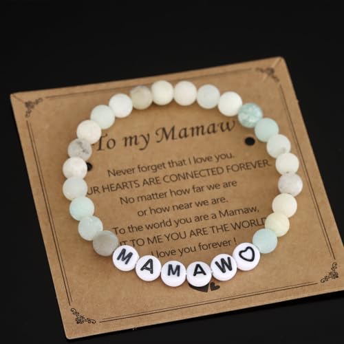 HUTIMY Gifts for Mamaw Birthday from Grandchildren Best Grandma Mothers Day Mamaw Bracelet3