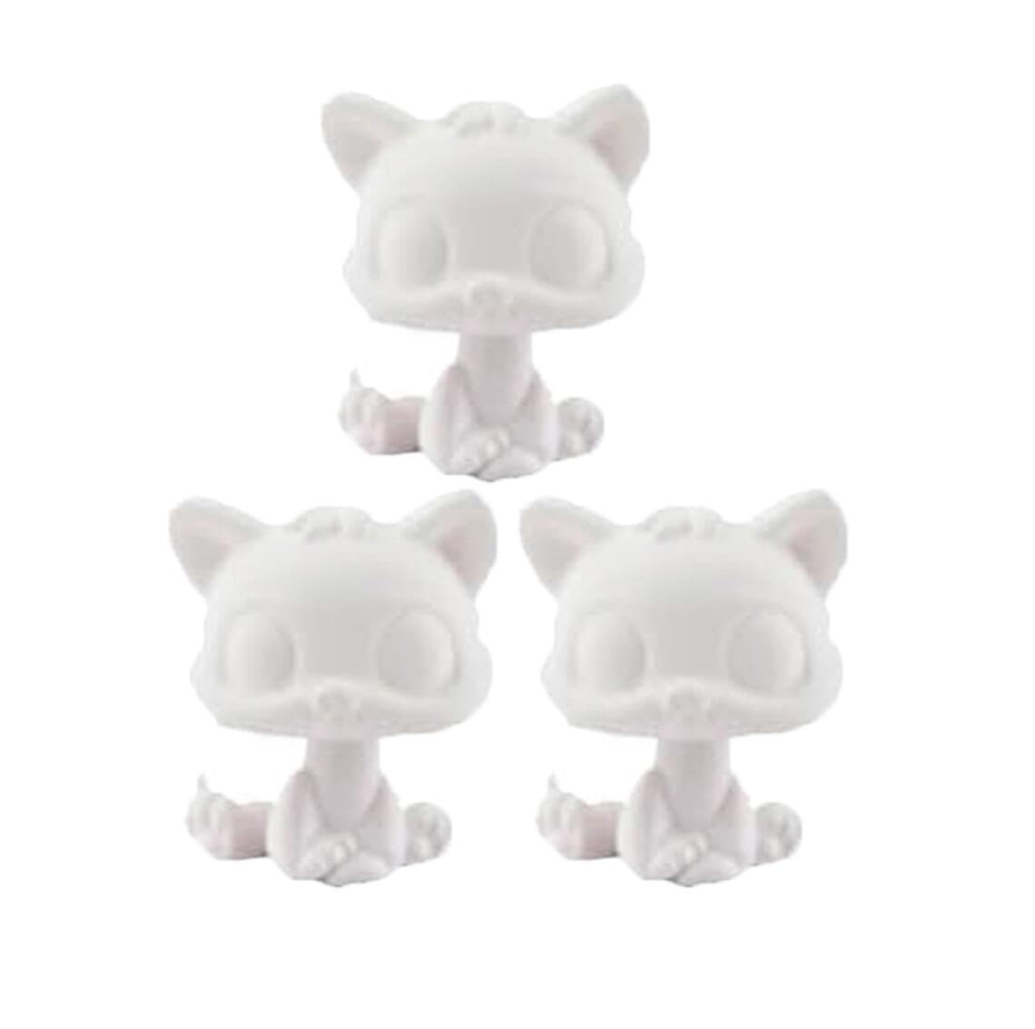 Custom lps White Bases, lps Baby Kitten Cat White Base 3pcs Molds OOAK for DIY LPS Toys Kids Gift (Baby Cat)
