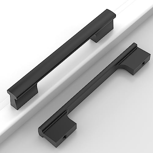 Coinkoly Matte Black Cabinet Handles Kitchen Pulls 5 Inch 12 Pack