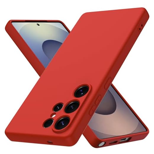 Suitable for Samsung Galaxy S25 Ultra 5G Phone case [Liquid Silicone Cover] [Microfiber Interior] Rubber Silicone Gel Liquid Shockproof Case for Samsung Galaxy S25 Ultra 5G - Red