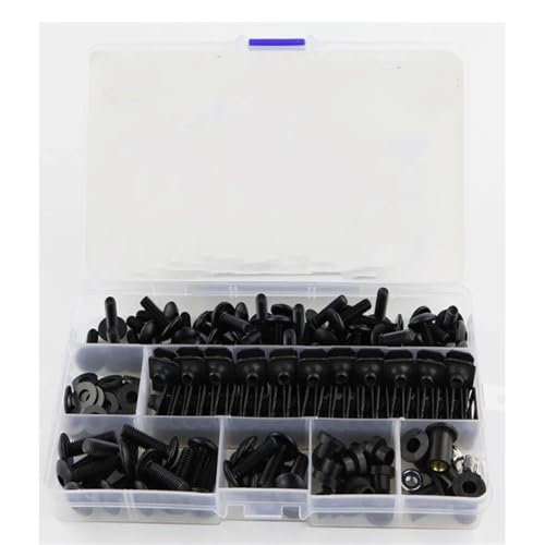 Clips y tornillos carenado Yamaha YZF-600R en acero negro antioxidante de alta fijación