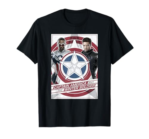 T-shirt Shield Duo Falcon And The Winter Soldier Marvel en coton premium