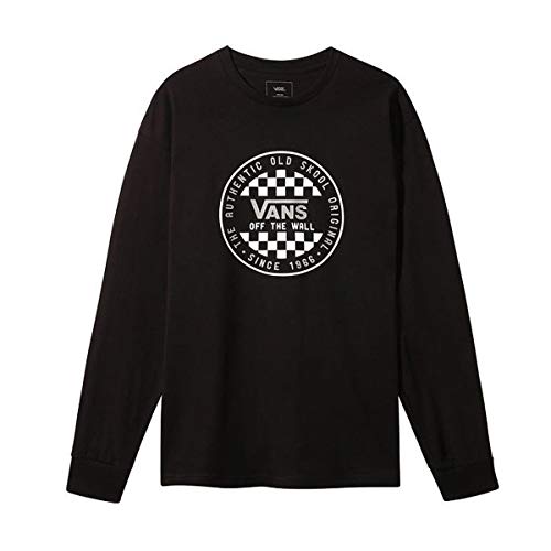 Vestibilità classica Vans Uomo Og Checker LS Maglia a Maniche Lunghe Not Applicable, Nero (Black Blk), Large