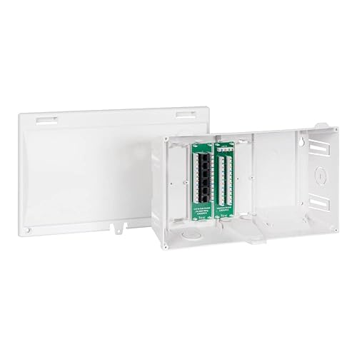 Miniatura 10 de ICC Recinto de cableado estructurado de plástico de 14 pulgadas, gabinete multimedia con cubierta de pared de cable, caja de gestión de cables para