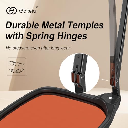 Image of Goiteia FL-Rose Migraine Glasses,Blocks 480-520 nm Light, Light Sensitivity Glasses for Fluorescent LED Glare,Photophobia