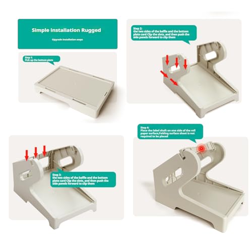 Image of HIROBOT Label Holder, Shipping Label Holder, Label Holder for Roll and Fold Label, Desktop Label Printer External Holder for Express & E-Commerce, Compatible with 4x6,3x5,3x2,2x2,2x1,Round Label Roll