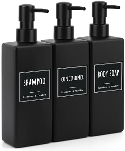 Segbeauty Distributeur Gel Douche, 3 Pièces 500ml Flacon Pompe Vi...