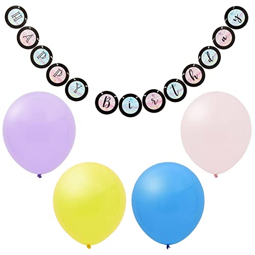 207 Pieces Music Birthday Party Supplies With Plates, Napkins, Cups, Tablecloth, Cutlery, Banner, Favor Bags, Balloons (Serves 24) #TOP4