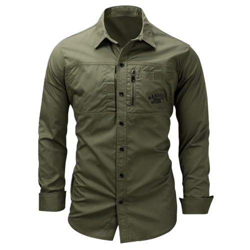 Chemise manches longues zippée en coton respirant style européen