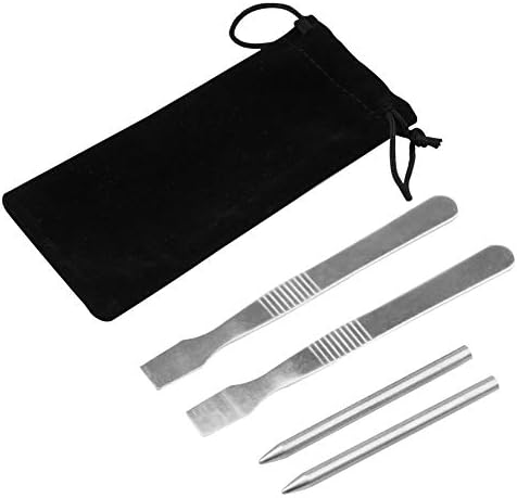 URlighting 2 Pcs 550 Paracord FID Stainless Steel Paracord Lacing Needle Stitching Needle, 2 Pcs Paracord Smoothing Tool with Velvet Bag for Leather Weaving and Paracord Bracelet