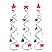 Star Whirls (silver w/red, white, blue stars)    (3/Pkg)