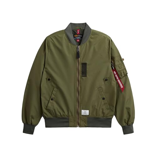 Alpha Industries L-2B Skymaster Flight Jacket, Generation II - Men's Classic Bomber, Water Resistant, Military-Style - OG-107 Green, L