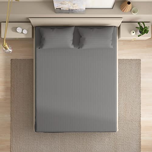 Image of Wakefit Wakefit 215TC 100% Cotton Solid King Size Bedsheet (104x104 Inches) / (2.64m*2.64m) with 2 Pillow Covers Free, Eiffel Tower
