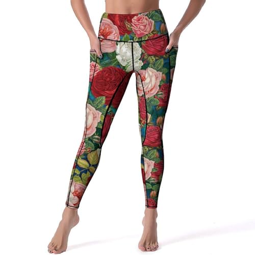 Legging de fitness Rose Blanche legging femmes sport taille haute