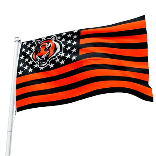 2But Large Bengal Tiger US Stars and Stripes Flag Banner 3x5Feet