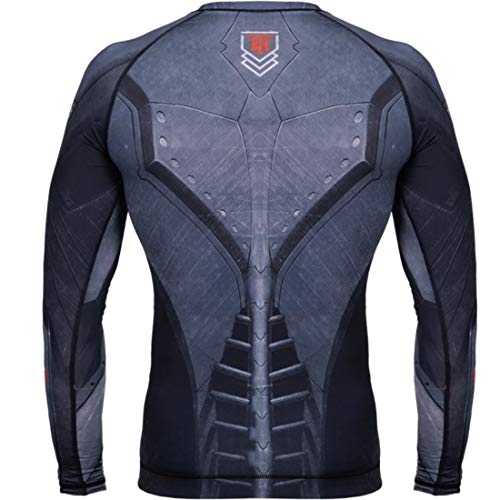 Hardcore Training Cyber 2.0 Men's Rash Guard Compression Long Sleeve MMA No-Gi Tight BJJ Grappling Base Layer Fitness2