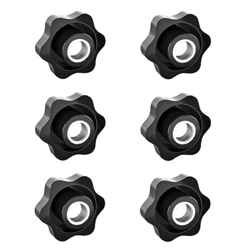 M12 Tuerca Perilla,Perilla de Sujeción,Perillas de Estrella,Tuerca con Mango de Estrella,estrella Cabeza perilla,M12 Tuercas de Agarre de perillas Moleteada, para Equipos Mecánicos, Industria, Muebles