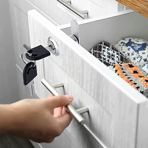 Cupboard Cabinet Door Locks Security Mailbox Lock with 2 Keys for File Wardrobe Office Computer Desk
