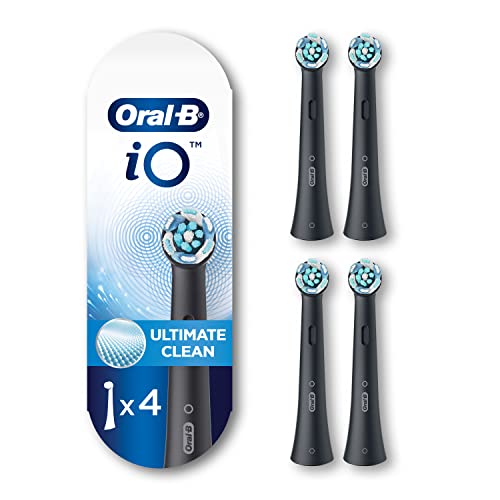 iO Series Ultimate Clean Replacement Brush Head for Oral-B iO Series Electric Toothbrushes, Black, 4 Count