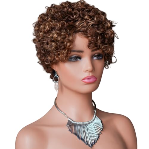 Perruque dentelle frontale cheveux humains bouclés blond ombré prestige