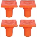Construction Rebar Impalement Protective Safety Cap - OSHA Approved #3-#11 Rebar Type S - OSHA Square - (10M-25M) (OSHA Approved Cap, 25) (25)