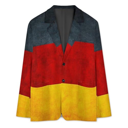 German Flag Men's Two Button Suit Jacket Sports Coat Novelty Casual Outwear Tops Funny3