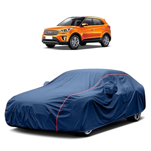 Image of Heavy-Duty Car Cover for Compatible with Hyundai Creta (2015 to 2025 All Models) Deluxe Car Protection Cover ? Waterproof & UV-Resistant All-Season Exterior Protection