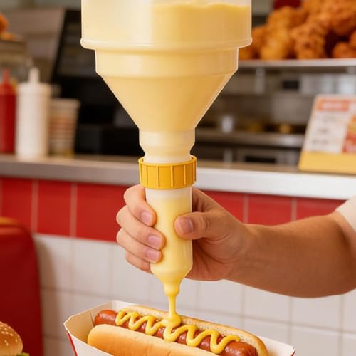 Bouteille à condiments pour restaurant et camion avec sangle réglable