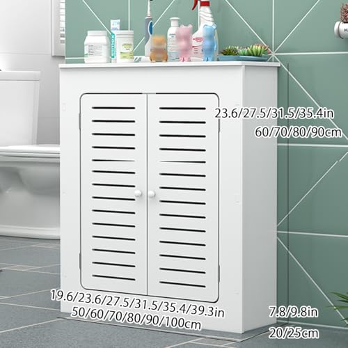 Cache-radiateur à grille persienne et étagère de rangement pratique - 3