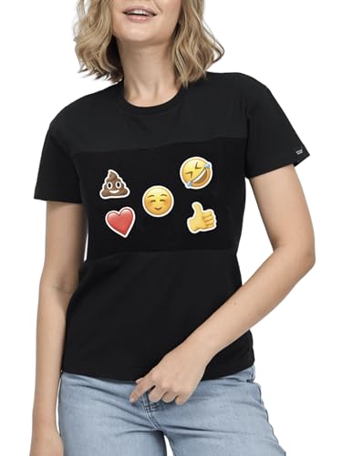 Women's Cotton T-Shirts with Stickers Medium