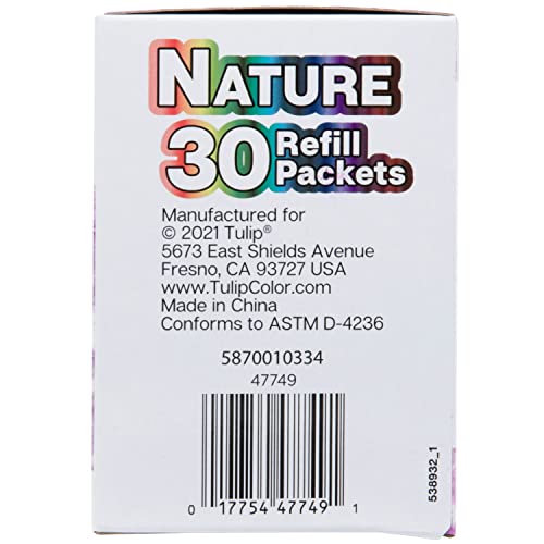 Tulip One-Step Tie-Dye Refills, Nature Earthy Colors, Permanent Fabric Dye, 30 Pack #TOP7