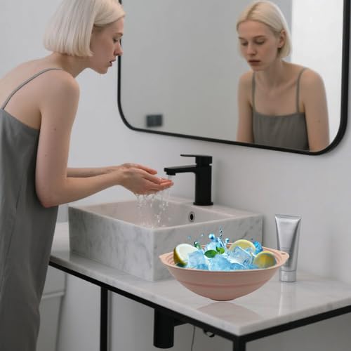 Bol facial récipient pour le visage bain : bac silicone pliable réutilisable maison - 3
