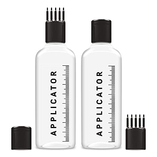 MeeTo Hair Root Applicator Bottle / Oil Applicator Bottle for Scalp with Comb Cap for Applying Hair Oil Shampoo and Medicine 120 ml/ Applicator Hair Root Bottle, Pack of 2