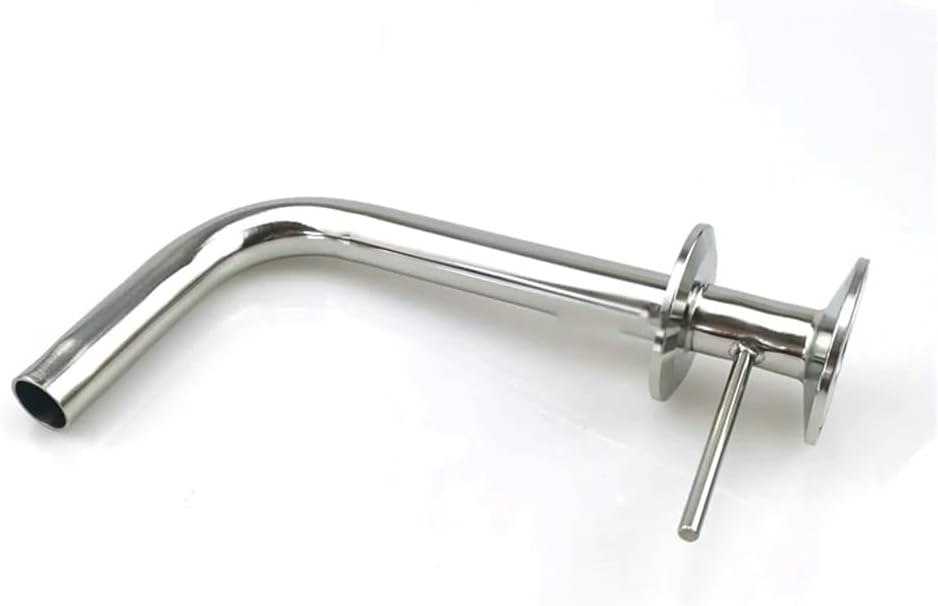 Racking Arm, Stainless Steel SS304 3/4" (19mm OD) with 1.5" Tri Clamp Pickup Tube Home Brew Fitting Tri Clover Racking Arm(Racking arm 2clamp)