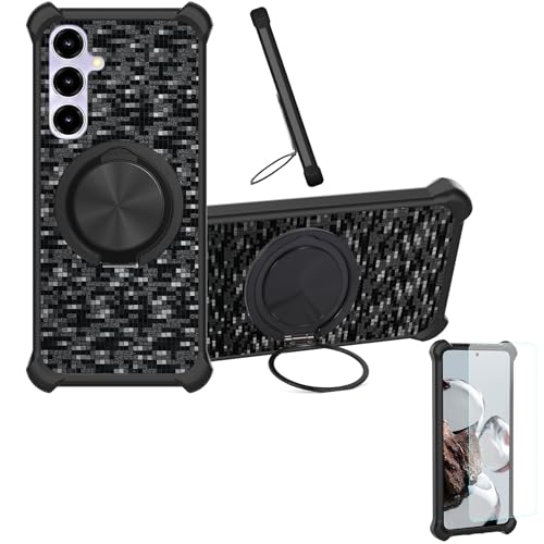 �Ή� Nubia V80 Max �P�[�X Phone Case [1�� 9H+�d�x���� �K���X�t�B����][360°��]���X�^���h�A�}�O�l�b�g��]CX-11-HEI