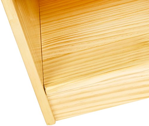 Amazon Basics Coat Locker Storage, 5-Section with Bench, 13"D x 54"W x 48"H, Natural Finish, Solid Pine Wood, Mudroom Furniture with Storage & Hooks for Home, School, Kindergarten