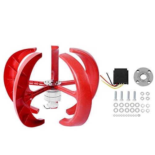 Pissente Wind Turbine Generator Kit, 600W DC12V Wind Turbine Vertical, Electricity Producer Equipment, Power Supplementation(red) - Image 6