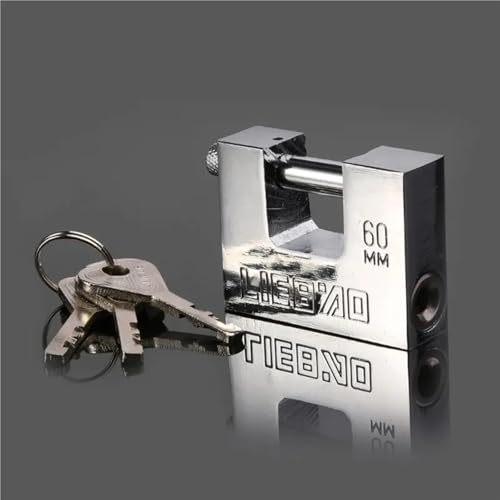 Cadenas rectangulaire à lame transversale face au vol de matériel de chantier - 4