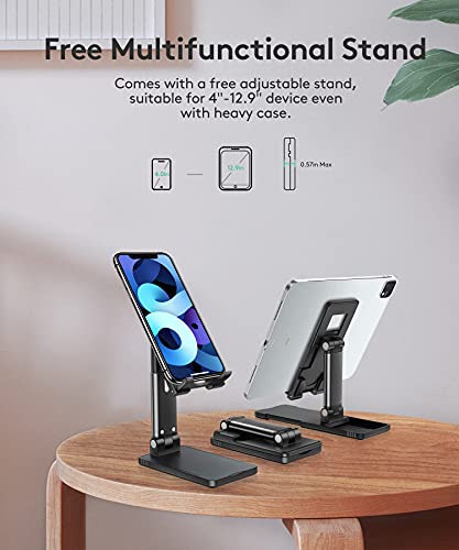 Multi-Device Bluetooth Keyboard, Samsers Wireless Portable Keyboard With Integrated Stand Holder Connect Up To 3 Devices, Compatible With Mac Android Ios Windows For Tablet Smartphone Laptop Pc -Black #TOP4