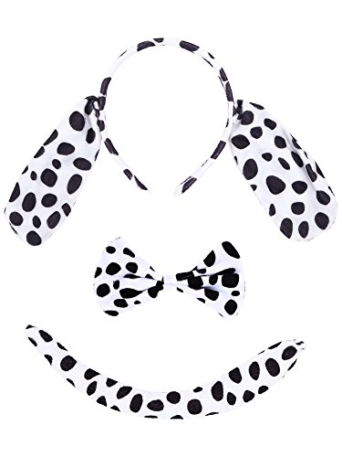 Kinzd Kids Dalmatian Puppy Dog Headband Ears Tail Halloween Dress Up Costume #TOP6