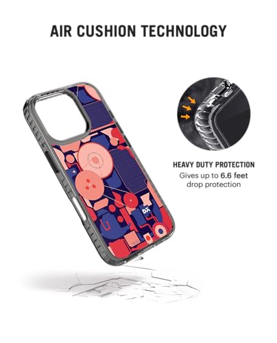 Image of DailyObjects Case for iPhone 16 Pro Compatible with Mag-Safe Wireless Charging, Stride 2.0 WalkMen Slim Shockproof Back Cover with Inner Magnetic Ring