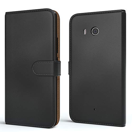 EAZY CASE Tasche kompatibel mit Huawei Nova 2 Schutzhülle mit Standfunktion Klapphülle im Bookstyle, Handytasche Handyhülle Flip Cover mit Magnetverschluss & Kartenfach, Kunstleder, Schwarz
