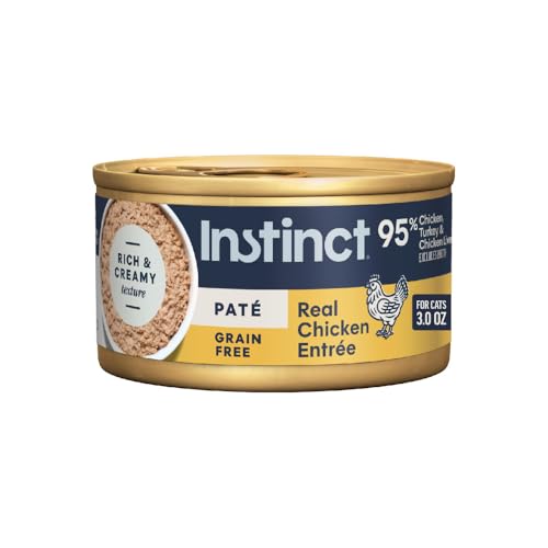 Instinct Pate Entrees Wet Canned Cat Food Grain-Free - Real Chicken 3 oz. Cans (Pack of 24)